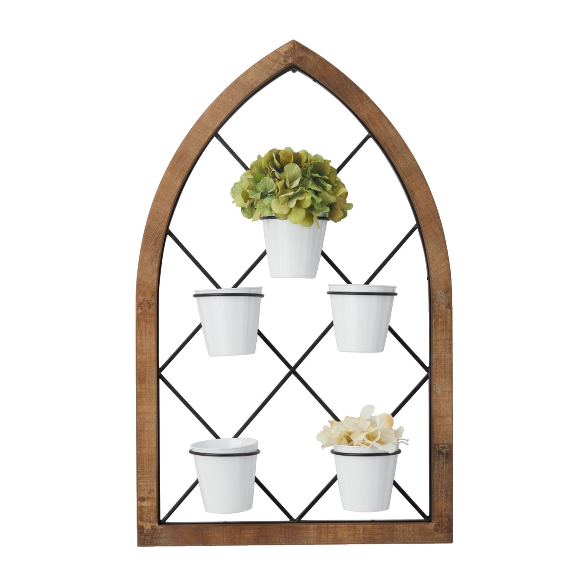 Brown Metal Traditional Arched Wall Decor 32" x 20" x 5"